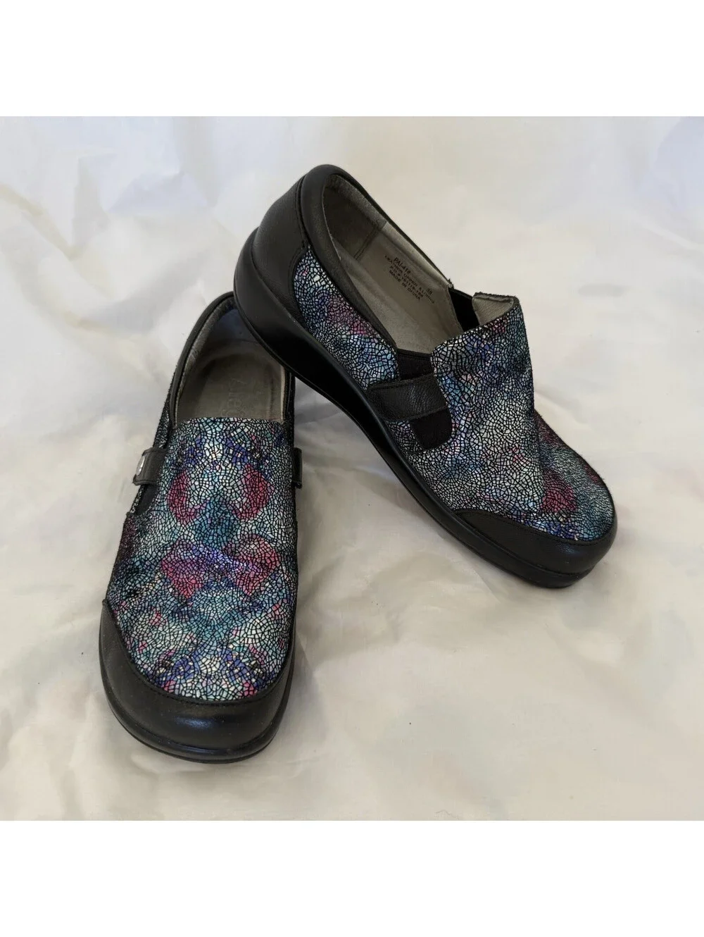 Alegria Paityn Slip-On Shoes Size 8 Copacetic Glitter Multi Loafers Pro Walking
